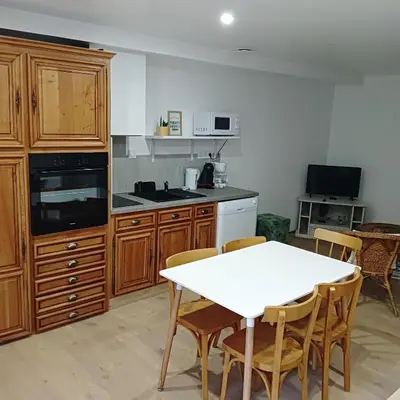 Cuisine ou kitchenette dans l'établissement Gîte de la Duranderie