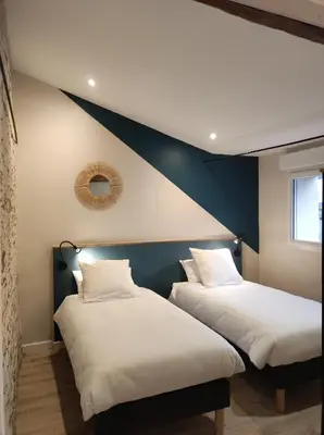 Un ou plusieurs lits dans un hébergement de l'établissement Les Gîtes du Lac - L'Ecurie - Maison 2 chambres 60m2 - Proche Nantes avec Terrasse