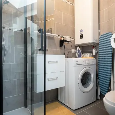 Salle de bains dans l'établissement Studio Tout Confort près Ancenis