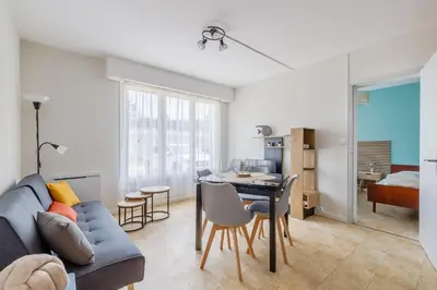 Coin salon dans l'établissement L’Évasion Atlantique - Appt à 5 min de la plage