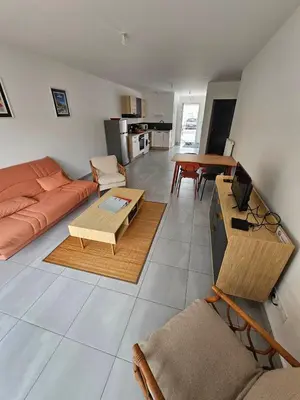 Coin salon dans l'établissement Maison 1 chambre vélos inclus