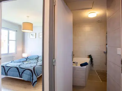 Un ou plusieurs lits dans un hébergement de l'établissement Holiday Home Les Matelos by Interhome
