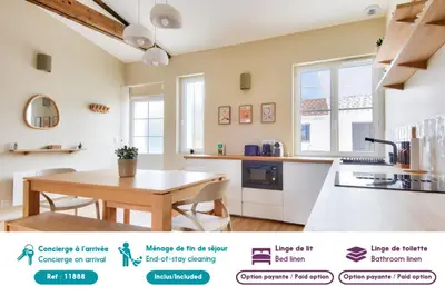 Cuisine ou kitchenette dans l'établissement Coup de coeur - 200m plage - 6 adultes - 4 enfants