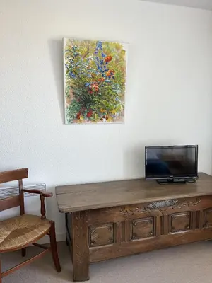 Télévision ou salle de divertissement dans l'établissement Le Voilier bleu