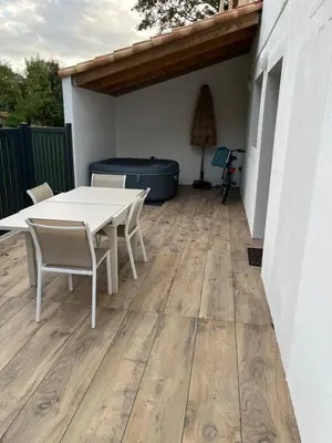 Balcon ou terrasse dans l'établissement les Palmiers