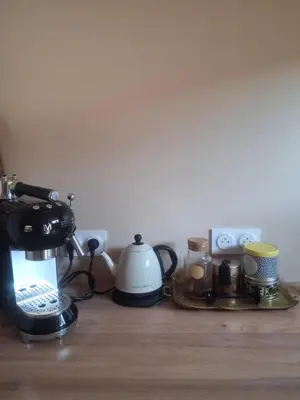 Plateau bouilloire dans l'établissement Dar Fafy studio cosy au calme à 15min de Nantes