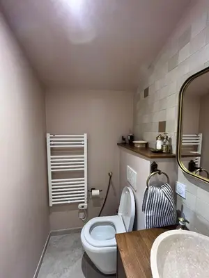 Salle de bains dans l'établissement Dar Fafy studio cosy au calme à 15min de Nantes