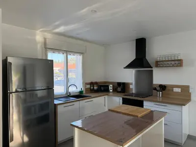 Cuisine ou kitchenette dans l'établissement Gîte de la vieille fontaine