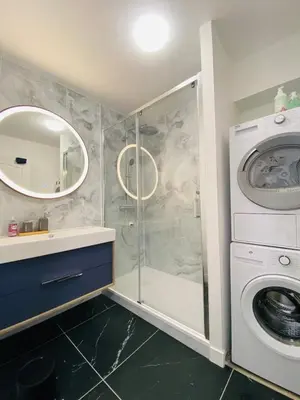 Salle de bains dans l'établissement Casa Mafate