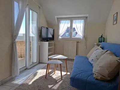 Télévision ou salle de divertissement dans l'établissement St-Marc T3 face mer à 20m de la plage