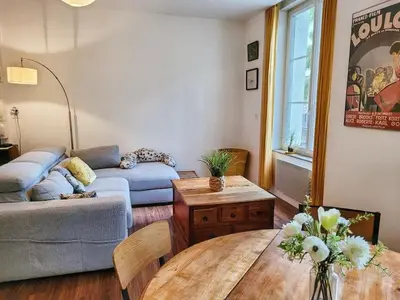 Coin salon dans l'établissement Le Cosy sur cour - T3 Hypercentre Angers