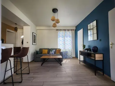 Coin salon dans l'établissement La Casa Choukie