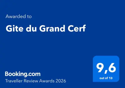 Certificat, récompense, panneau ou autre document affiché dans l'établissement Gite du Grand Cerf