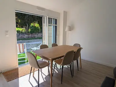 Coin salon dans l'établissement Havre de paix Maison rénovée avec jardin