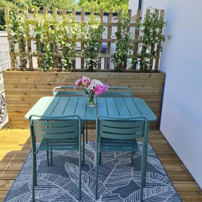 Balcon ou terrasse dans l'établissement Joli Appartement de plain-pied