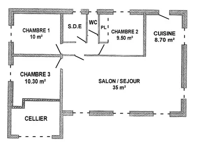 Plan de l'établissement Maison lumineuse proche de la mer avec WiFi et animaux acceptés - FR-1-306-1283