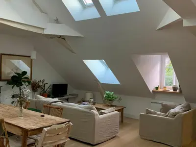 Télévision ou salle de divertissement dans l'établissement Angers hyper centre grand appart plein de charme