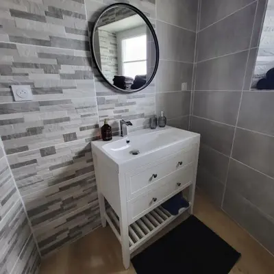 Salle de bains dans l'établissement O Nid Naturel