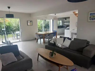 Coin salon dans l'établissement Maison 6 personnes, proche Nantes et mer