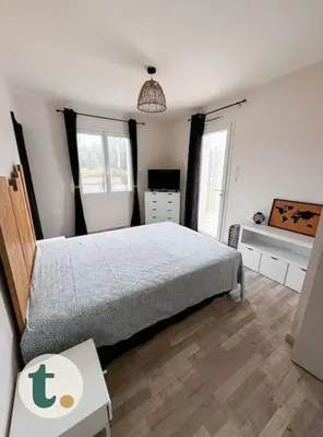 Un ou plusieurs lits dans un hébergement de l'établissement Tranquiloue - Maison moderne - Proche PuyduFou