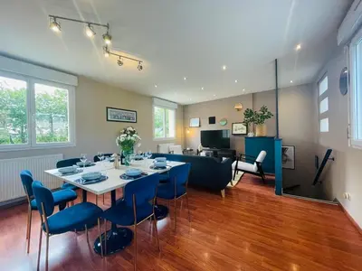 Coin salon dans l'établissement Casa Belle Rive