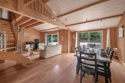 Coin salon dans l'établissement Maison pour 8 personnes - 300m de la plage
