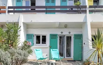 Balcon ou terrasse dans l'établissement Lovely Apartment In Saint Jean De Monts