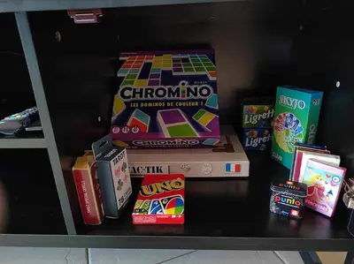 Bibliothèque dans la maison de vacances