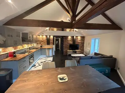 Cuisine ou kitchenette dans l'établissement Loft de standing