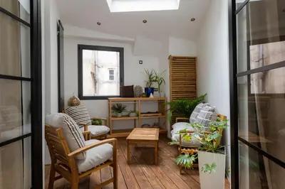 Coin salon dans l'établissement Appartement spacieux au cœur d'Angers étage 1 - 6 personnes