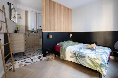 Un ou plusieurs lits dans un hébergement de l'établissement Appartement spacieux au cœur d'Angers étage 2 - 6 personnes