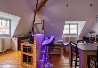 Coin salon dans l'établissement Appartement spacieux au cœur d'Angers étage 3 - 6 personnes