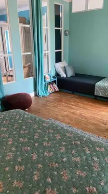 Coin salon dans l'établissement Maison de charme Bord de Loire -15mn des plages