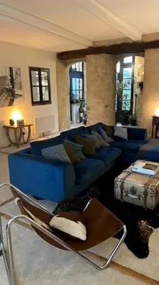 Coin salon dans l'établissement Maison de charme Bord de Loire -15mn des plages