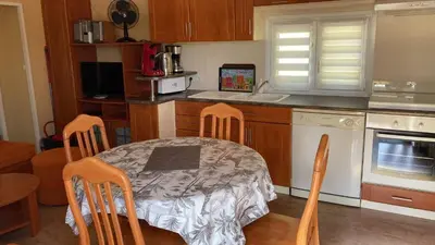 Cuisine ou kitchenette dans l'établissement Joli Mobil-Home avec terrain terrasse 10min du Puy duFou