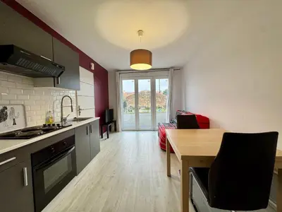 Cuisine ou kitchenette dans l'établissement Domaine des 5 Roses - Rose Rouge
