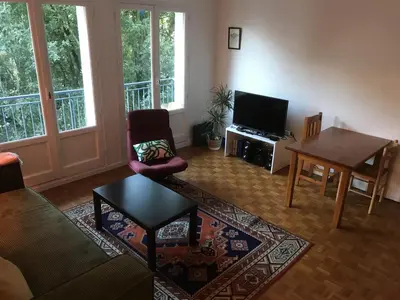 Télévision ou salle de divertissement dans l'établissement Appartement proche Quai de la Fosse
