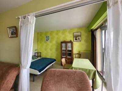 Un ou plusieurs lits dans un hébergement de l'établissement Appartement 4 Pers, Vue Mer, 2 Terrasses, Accès Plage - FR-1-364-173