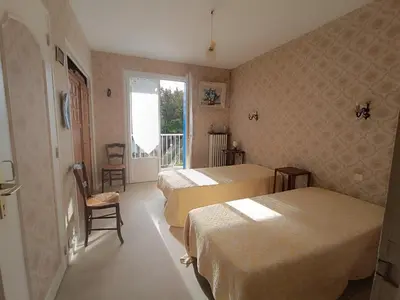Un ou plusieurs lits dans un hébergement de l'établissement Appartement 4 Pers, Vue Mer, 2 Terrasses, Accès Plage - FR-1-364-173