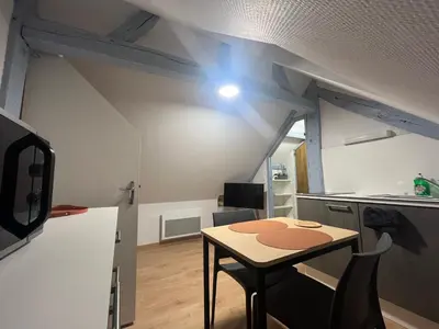 Cuisine ou kitchenette dans l'établissement Le Saint-Georges