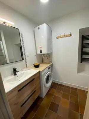 Salle de bains dans l'établissement L'Origami - Domaine de la Houblette