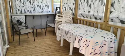 Coin salon dans l'établissement Bungalow confortable à Saint-Jean-de-Monts - 45 m²