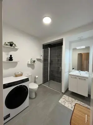 Salle de bains dans l'établissement T3 Moderne - Proche tram - Parking privé