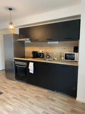 Cuisine ou kitchenette dans l'établissement T3 Moderne - Proche tram - Parking privé