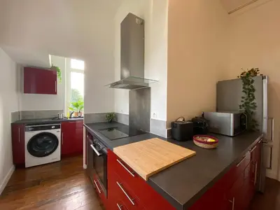 Cuisine ou kitchenette dans l'établissement Le Château de Bel Air - Suite de 125m2 - Expérience unique