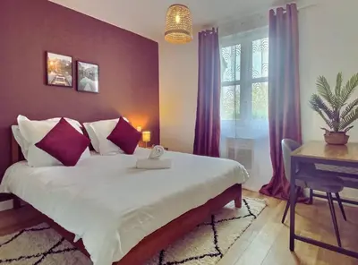 Un ou plusieurs lits dans un hébergement de l'établissement Maison des chalets, 4ch, 8p - Angers -CHU