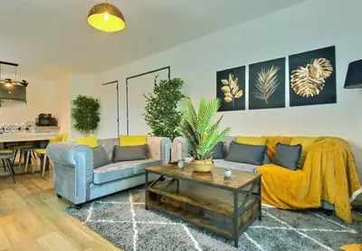 Coin salon dans l'établissement Maison des chalets, 4ch, 8p - Angers -CHU