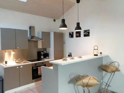 Cuisine ou kitchenette dans l'établissement Loft la Forge