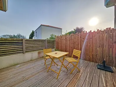 Balcon ou terrasse dans l'établissement Charmant studio Bernerie-en-Retz