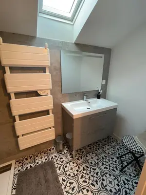 Salle de bains dans l'établissement Appartement loft avec terrasse